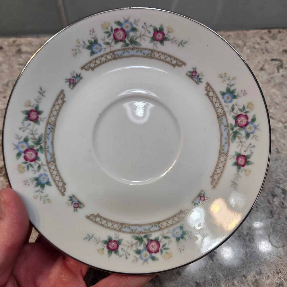 IMOCO Fine China Stratford No. 1188 Saucer Floral Lattice Japan Replacement 5.5"